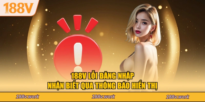 188V lỗi đăng nhập nhận biết qua thông báo hiển thị