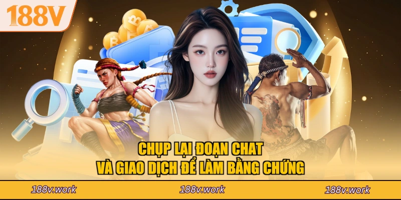 Chụp lại đoạn chat và giao dịch để làm bằng chứng